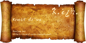 Kneif Éva névjegykártya